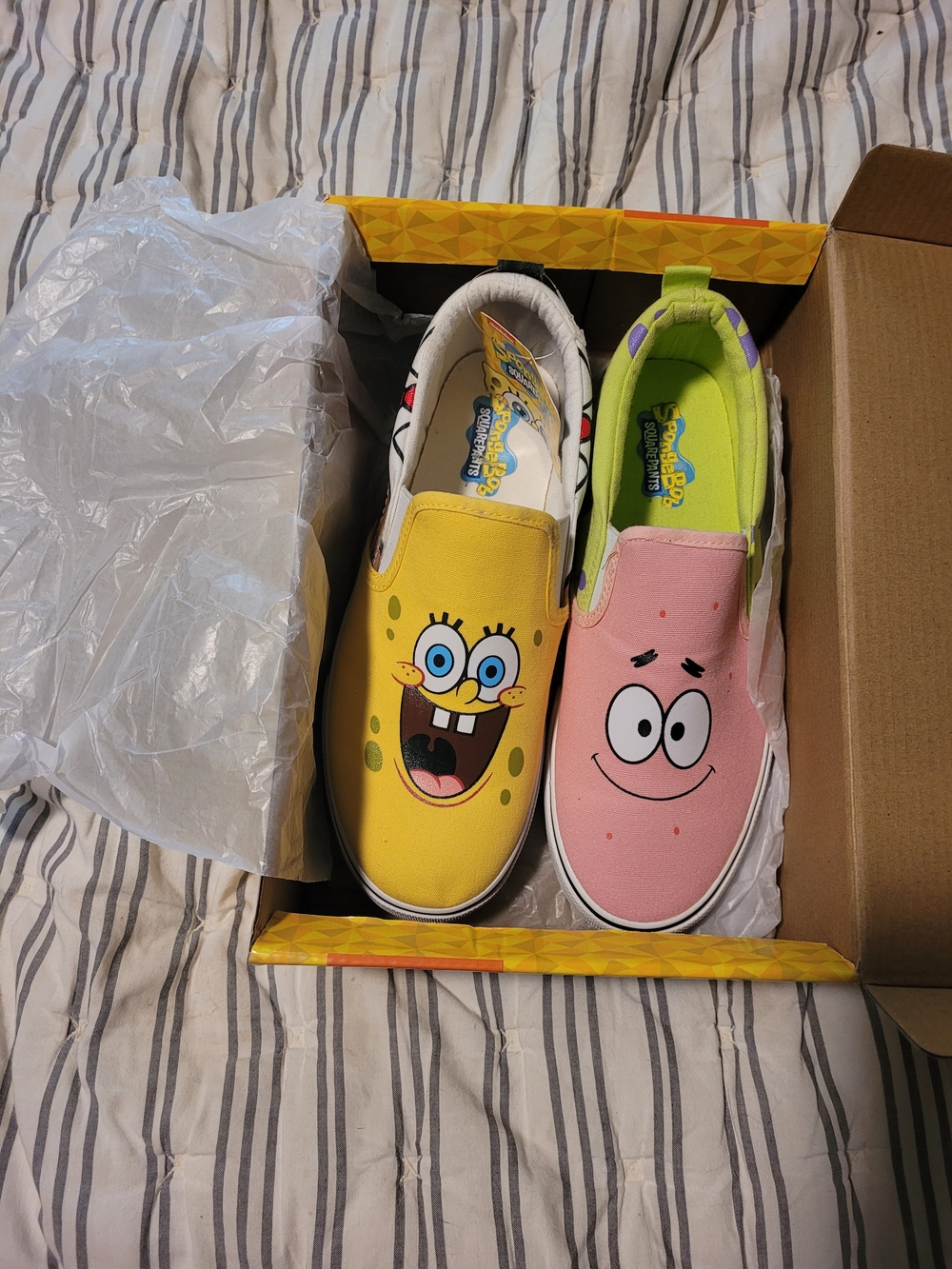 SpongeBob Kids Slip-On Shoes - Yellow SpongeBob & Pink Patrick